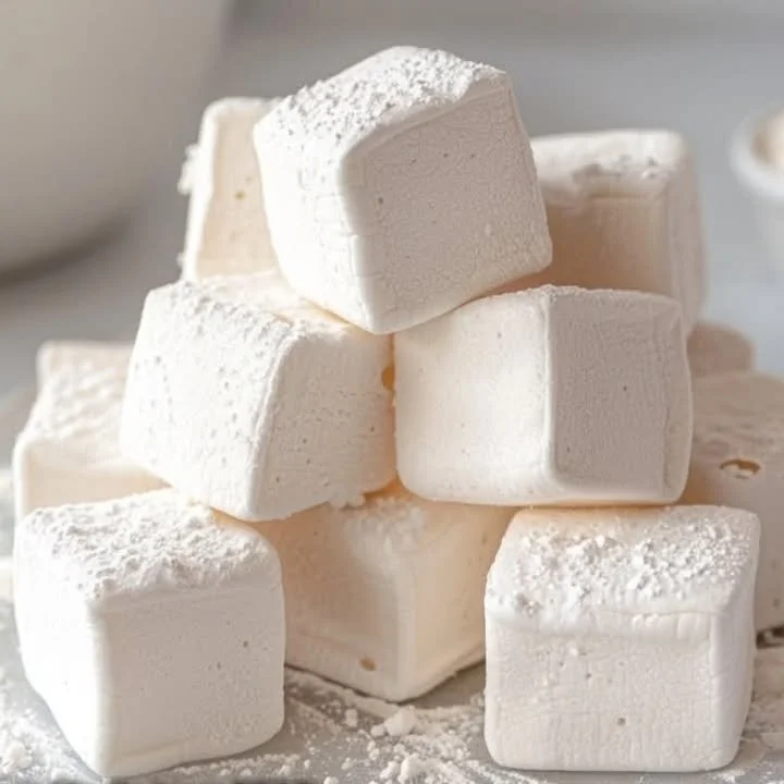 Assorted House Marshmallows in vibrant colors and flavors for desserts.