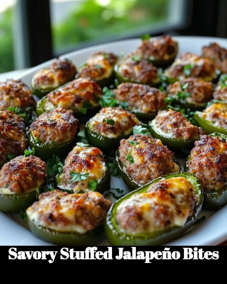 Savory stuffed jalapeño bites ready to be served as a delicious appetizer.