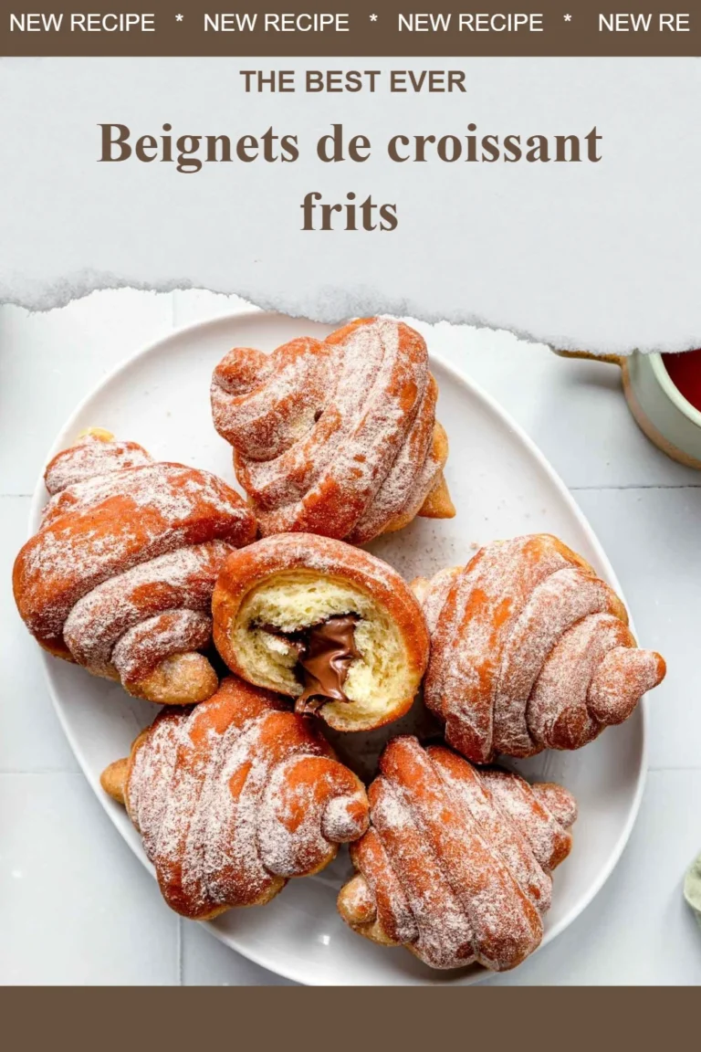 Beignets frits de croissant dorés et croustillants