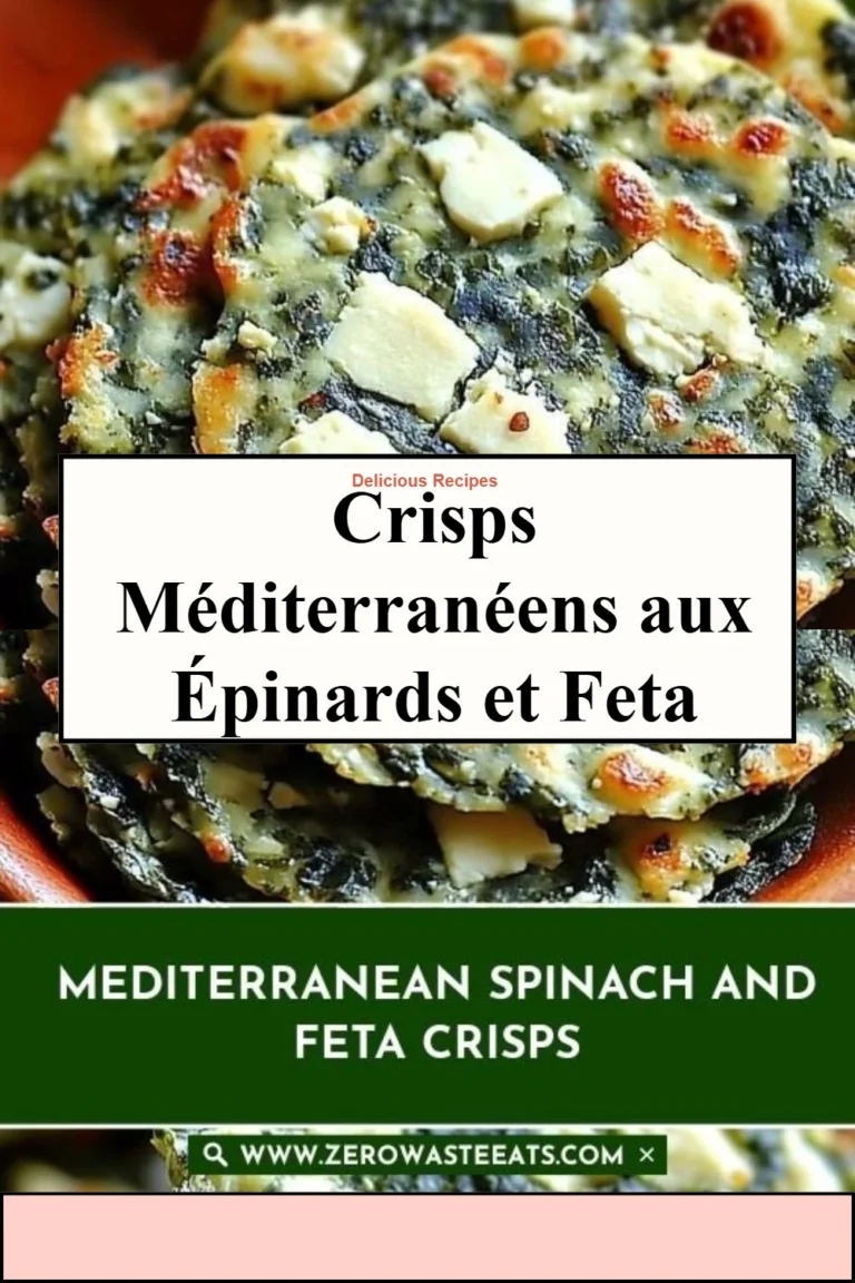 Crisps Méditerranéens aux Épinards et Feta, un en-cas savoureux et sain.