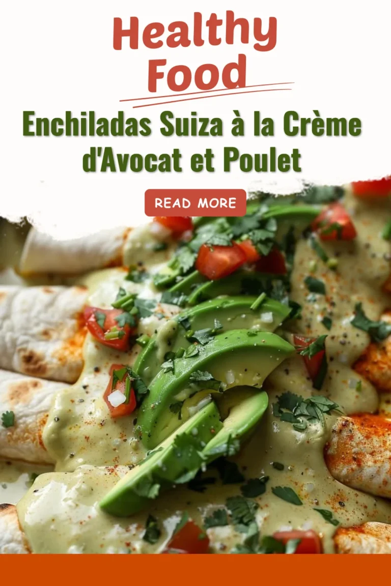 Enchiladas Suiza à la crème d'avocat et poulet, plat mexicain savoureux