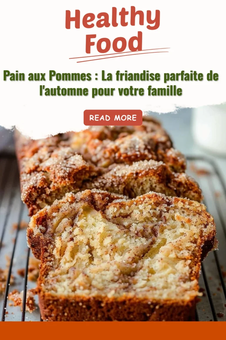 Pain aux Pommes doré, une gourmandise d'automne délicieuse et réconfortante.