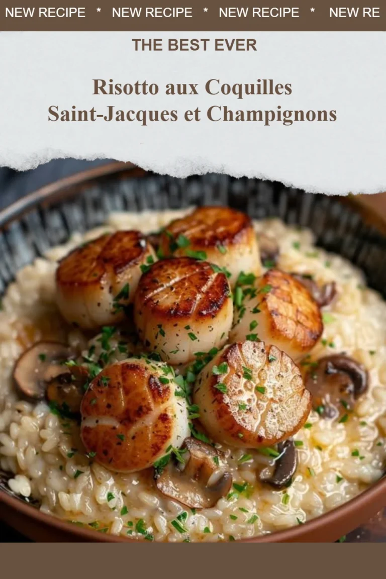 Risotto aux Coquilles Saint-Jacques et Champignons, un plat raffiné et savoureux