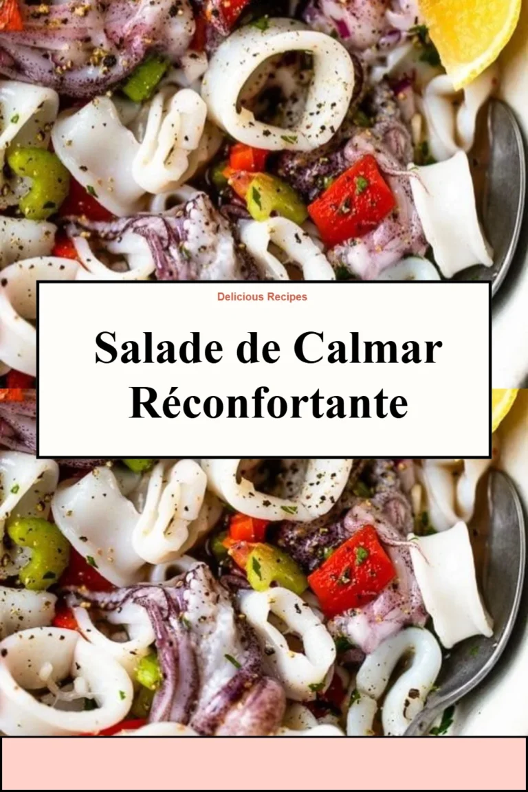 Salade de calmar réconfortante avec ingrédients frais et colorés