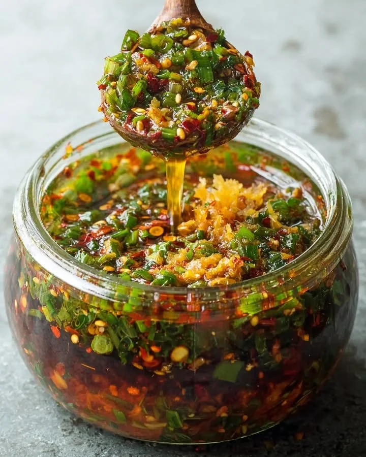 Easy Ginger Scallion Chili Oil
