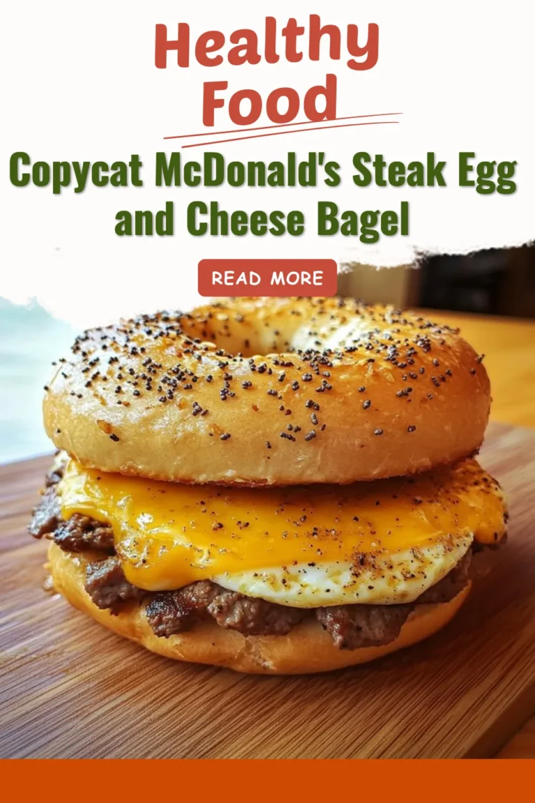 Delicious Copycat McDonald's Steak Egg and Cheese Bagel served with egg and cheese