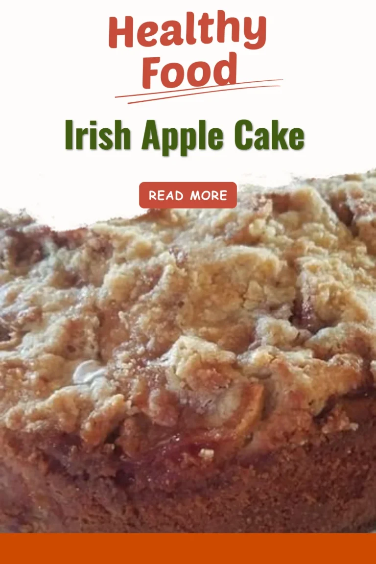 Delicious homemade Irish Apple Cake topped with cinnamon and fresh apples.