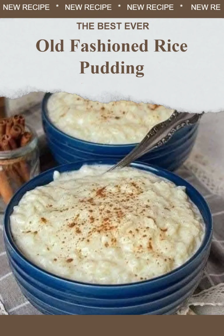 Bowl of old fashioned rice pudding topped with cinnamon and raisins