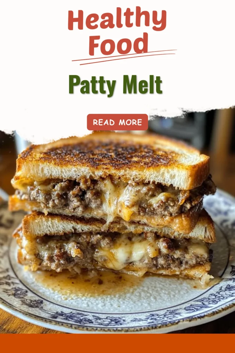 Delicious Patty Melt sandwich with melted cheese and grilled onions