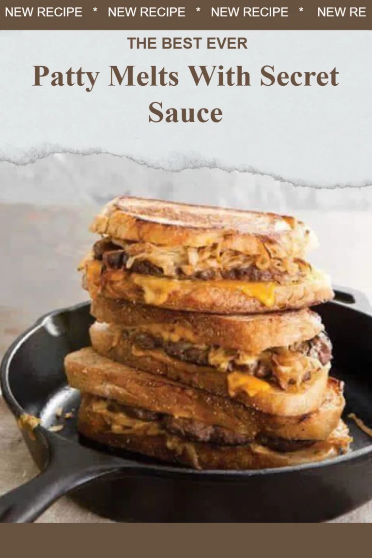 Delicious patty melts topped with a secret sauce on grilled bread