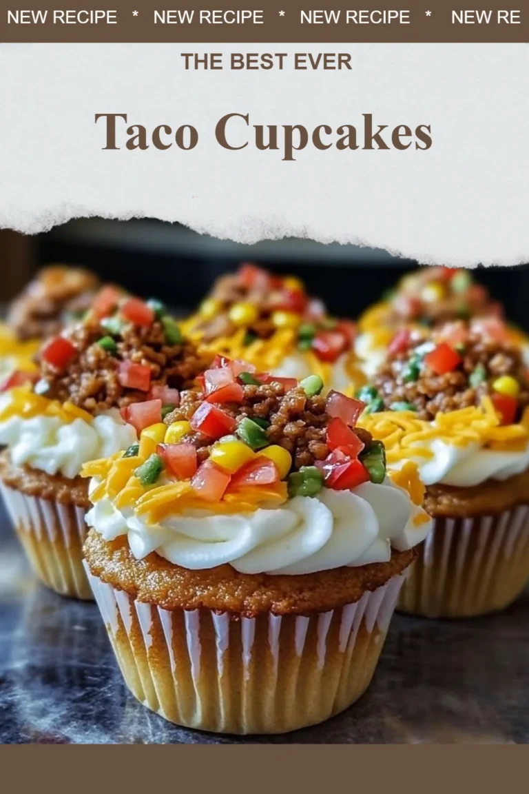 Delicious Taco Cupcakes topped with savory ingredients and ready to serve