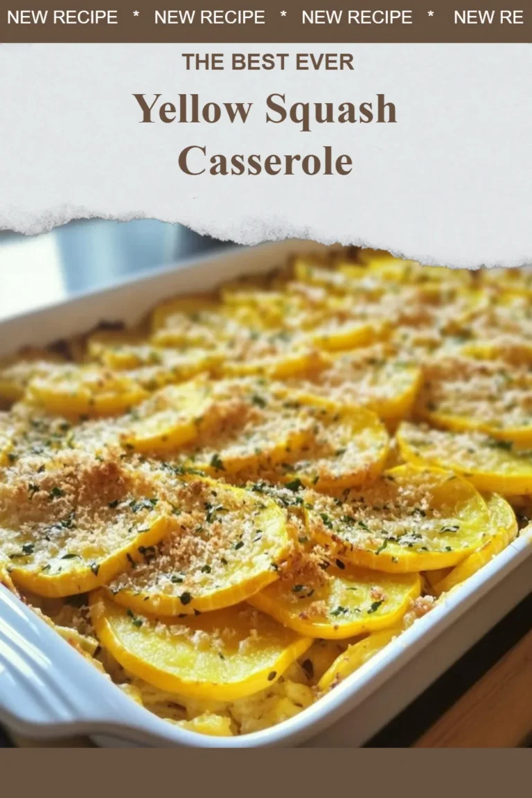 Delicious yellow squash casserole baked to perfection with cheese and breadcrumbs